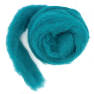 soft start corriedale roving teal